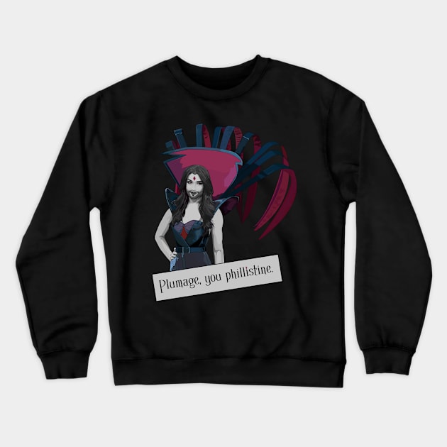 Sinister Plumage Crewneck Sweatshirt by pastelrake